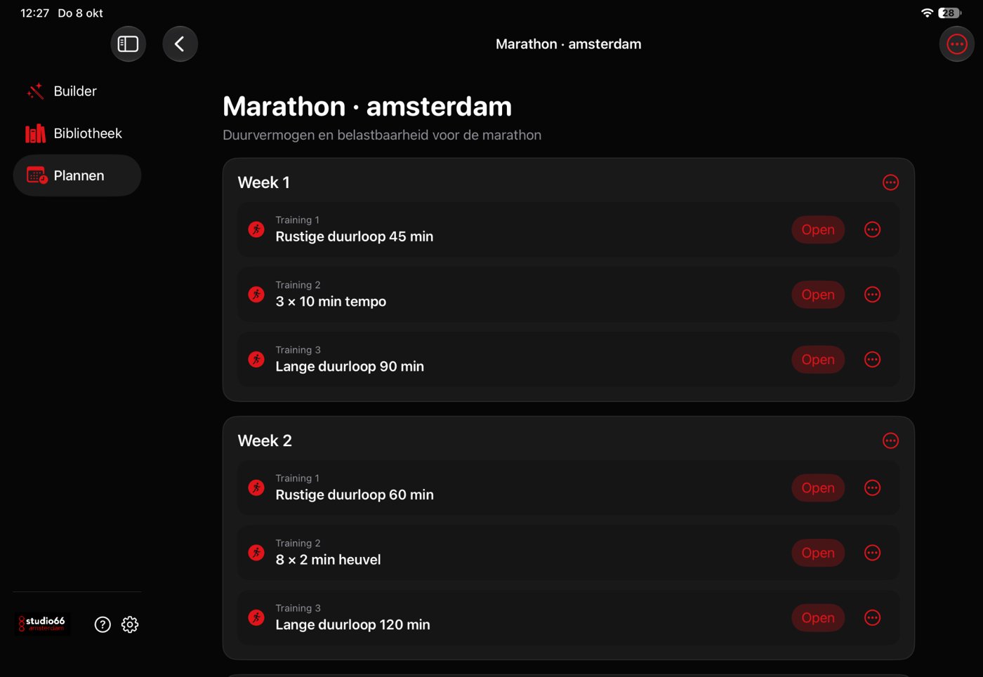 Marathon trainingsplan