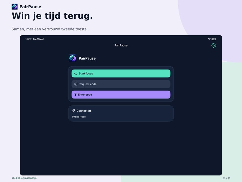 Startscherm op iPad