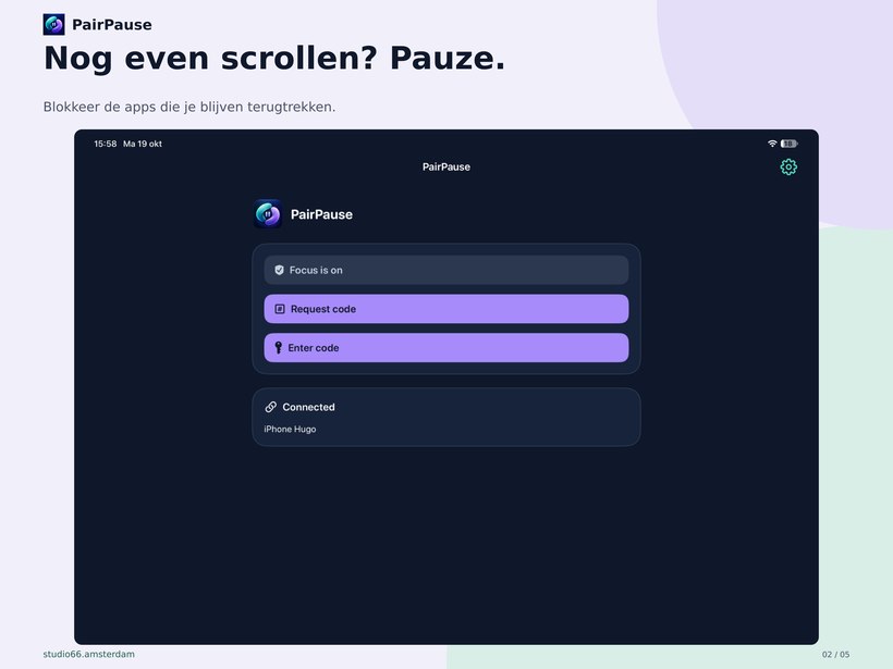 Focus actief op iPad