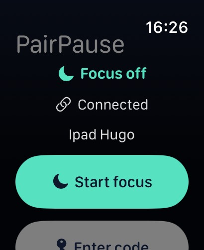 PairPause op Apple Watch